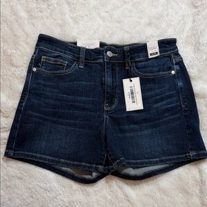 Judy Blue Deep Indigo Jean Shorts Mid Rise